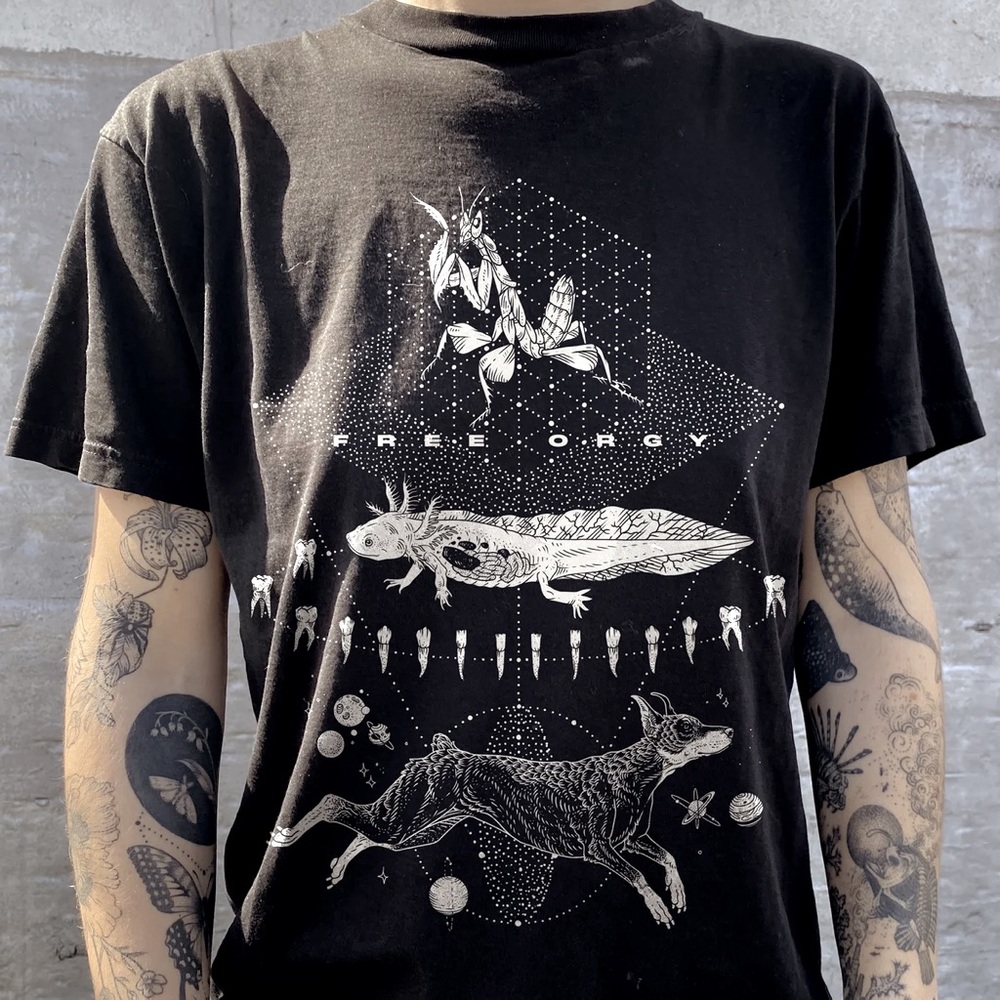 Celestial Animal Black Graphic Tee
